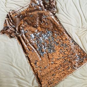 Sequined Shift Dress